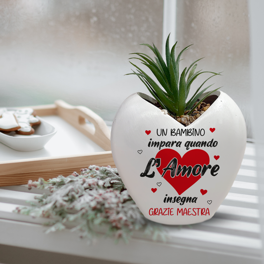 Un bambino impara quando l'amore insegna - Piantina con vaso
