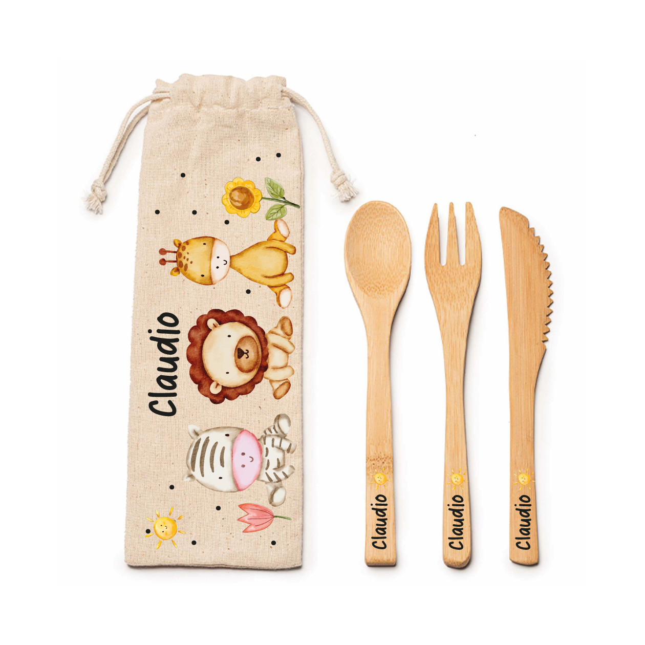 Animals - Posate in legno