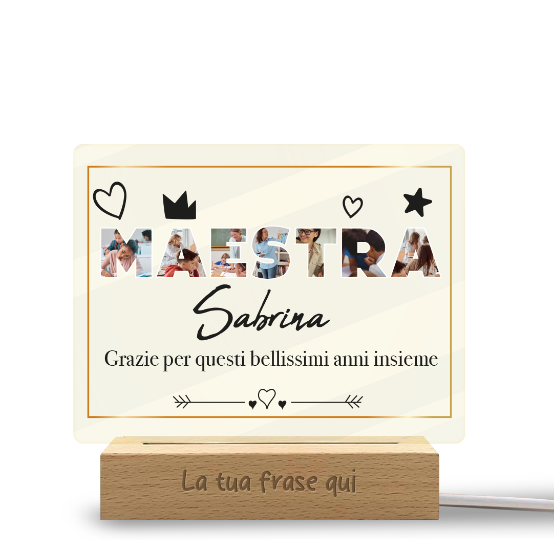 Maestra - Lampada - Plexiglass personalizzata