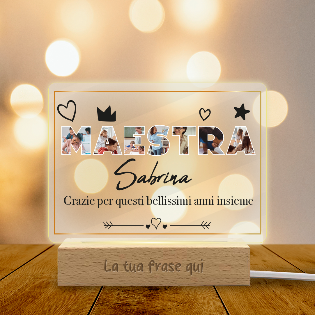 Maestra - Lampada - Plexiglass personalizzata