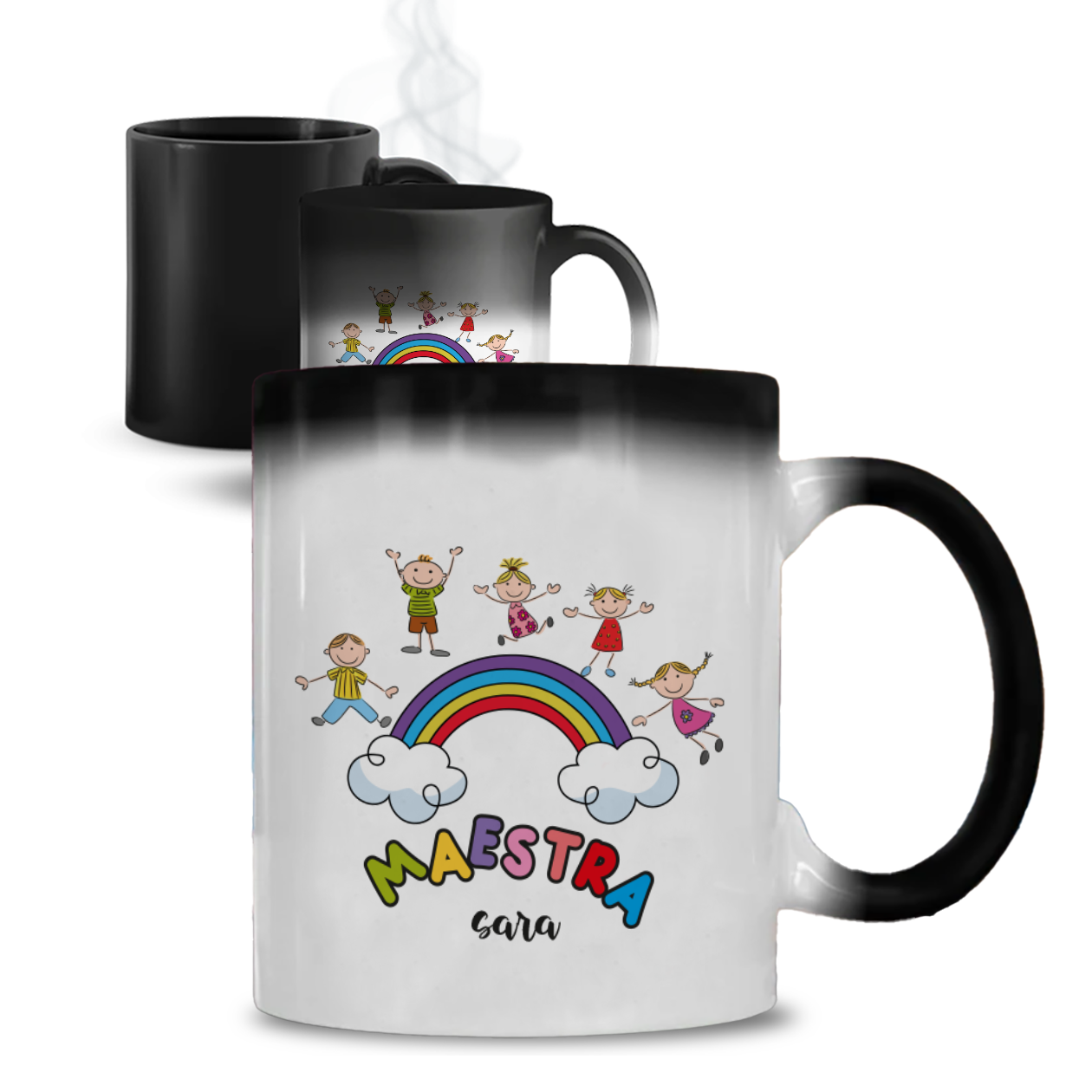 Maestra arcobaleno - Tazza Magica - personalizzata con nome