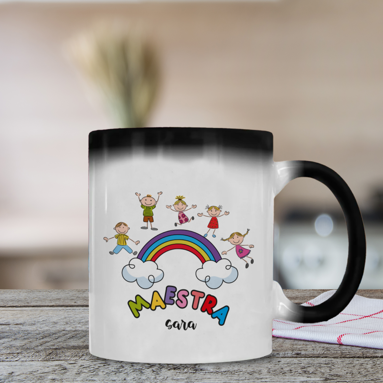 Maestra arcobaleno - Tazza Magica - personalizzata con nome