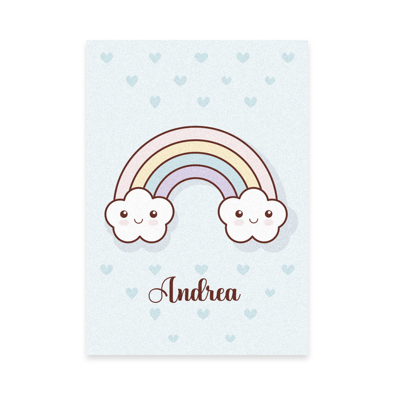 Arcobaleno - Tappeto per neonato - personalizzato con nome