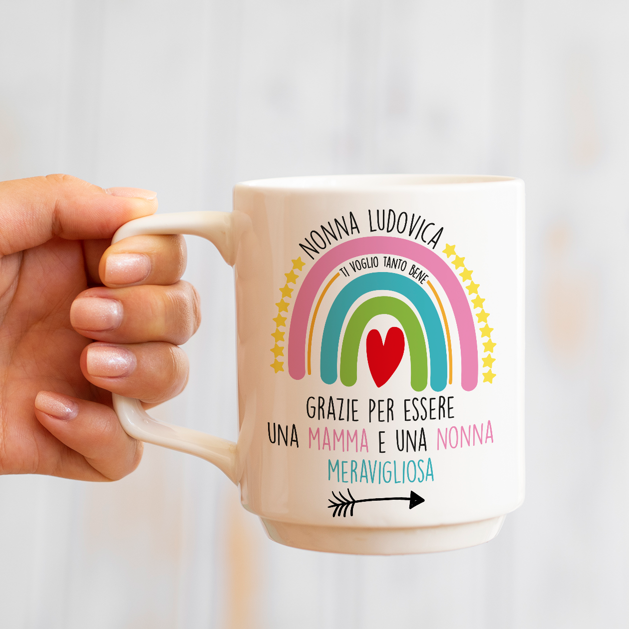 Rainbow - Tazza mug - personalizzata con nome