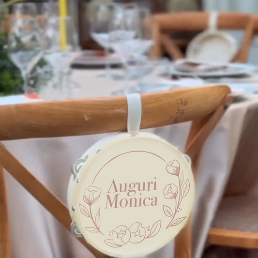 Auguri - Set da 10 Tamburelli - personalizzati con nome