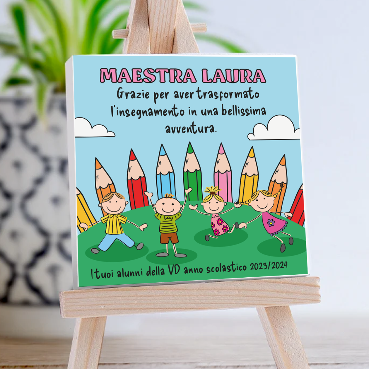 I tuoi alunni - Mattonella in Ceramica - personalizzata