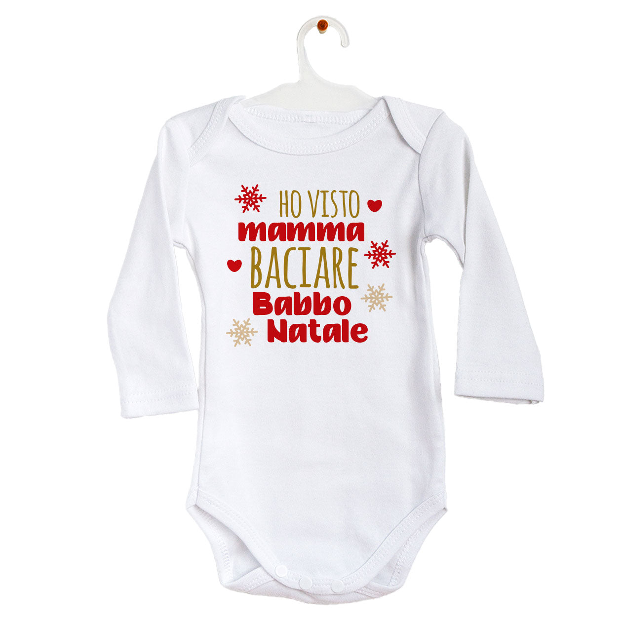 Ho visto mamma baciare Babbo Natale - Tutina neonato - body