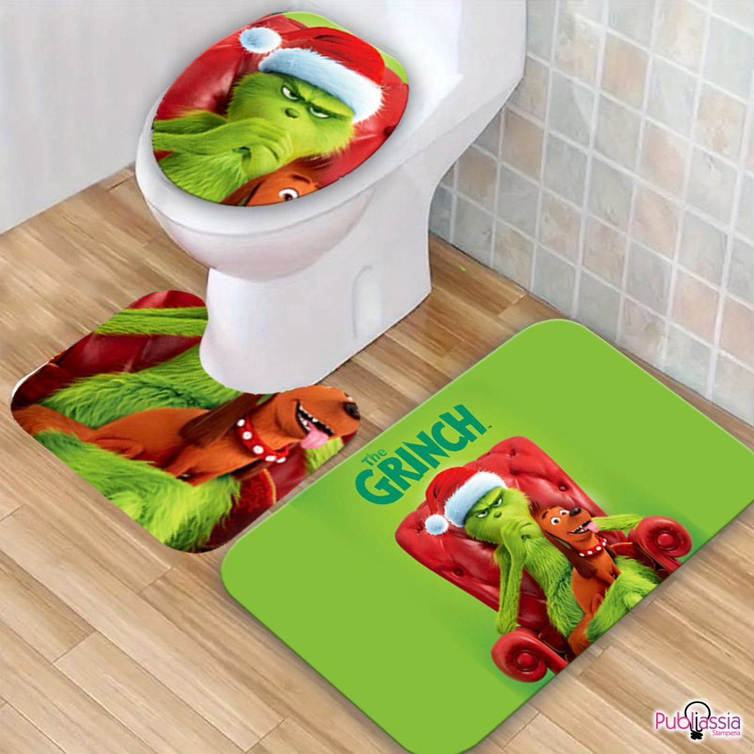 Christmas Green - Set tris tappeti da bagno