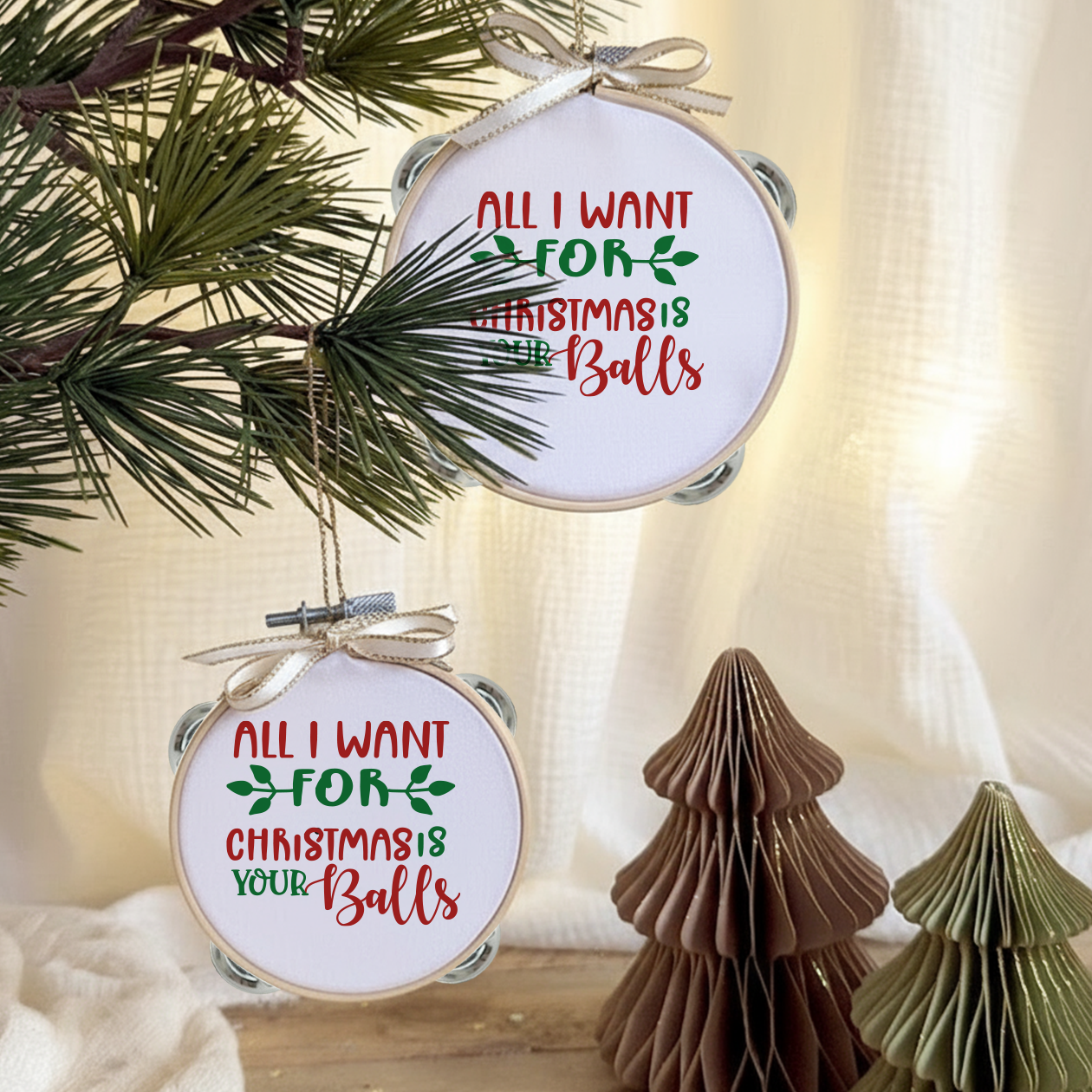 All I want for Christmas - Set da 10 Tamburelli