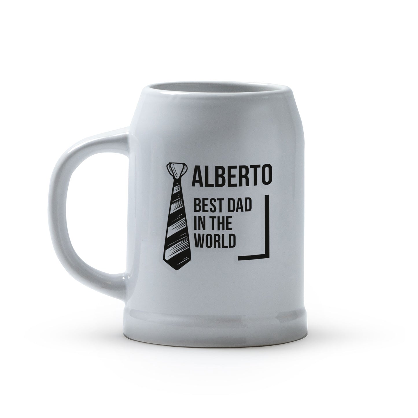 Best dad in the world - Caraffa in ceramica - personalizzata con nome