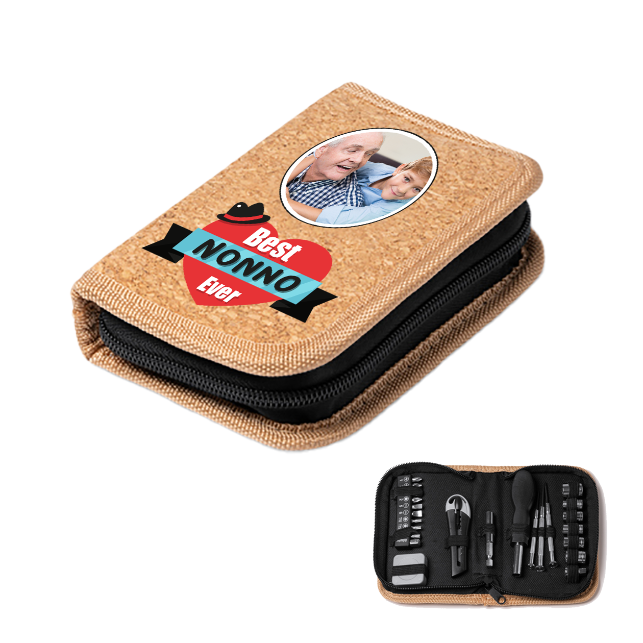 Best nonno ever - Set di attrezzi - personalizzato con foto