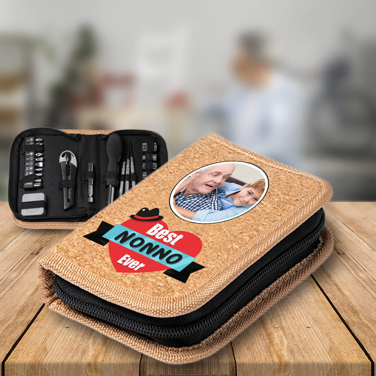 Best nonno ever - Set di attrezzi - personalizzato con foto
