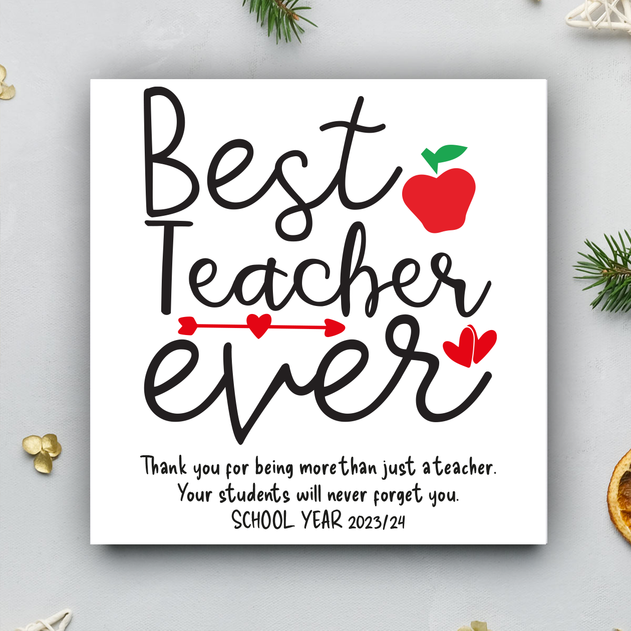 Best teacher ever - Mattonella in Ceramica - personalizzata