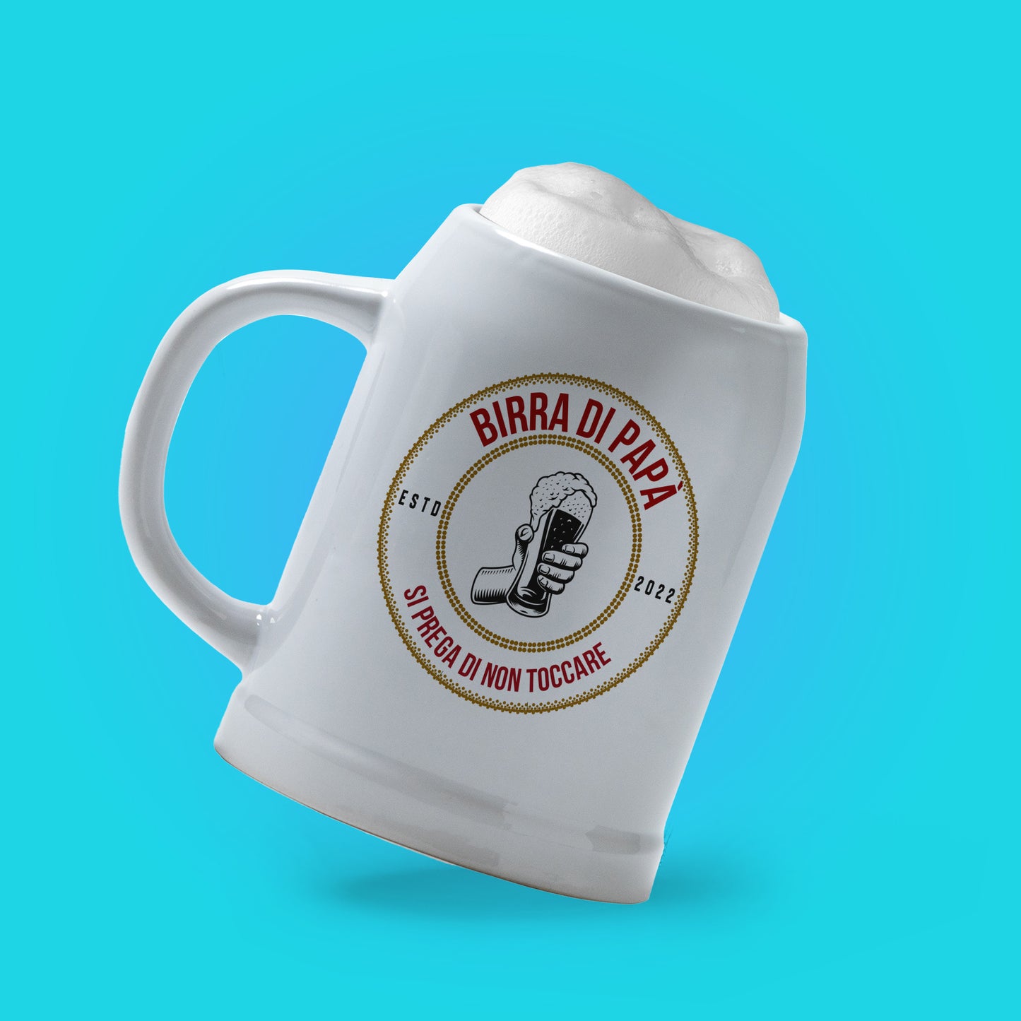 Birra di papà - Caraffa in ceramica - personalizzata con nome