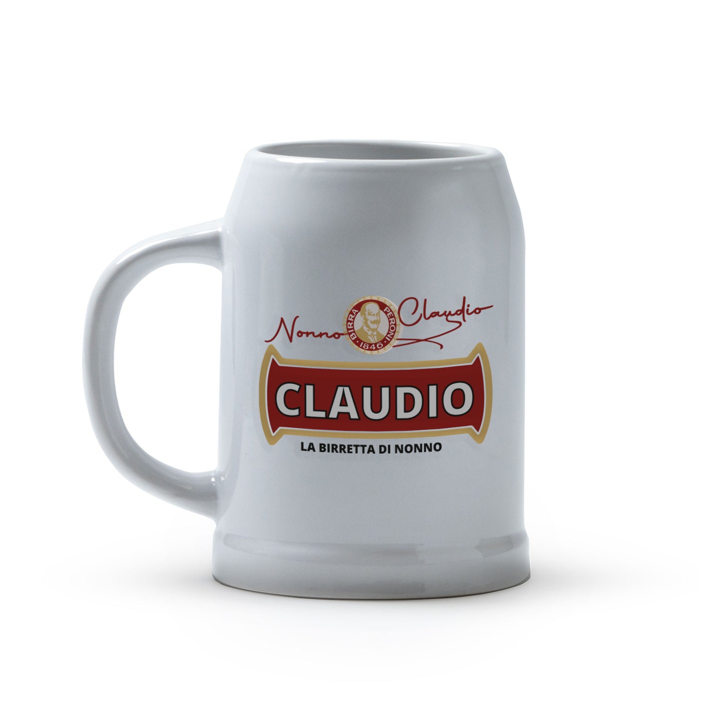 La birretta di nonno - Caraffa in ceramica- personalizzata con nome