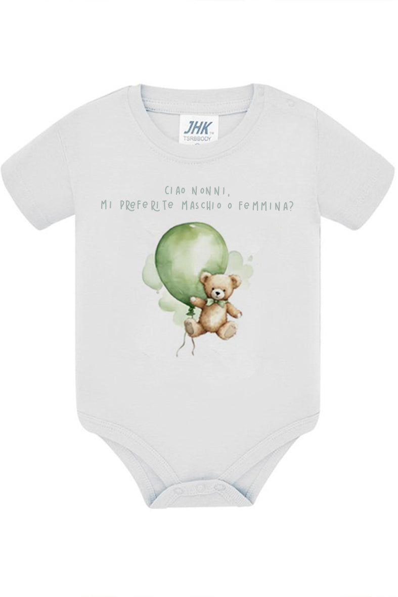 Ciao Nonni mi prefertite maschio o femmina - Tutina neonato