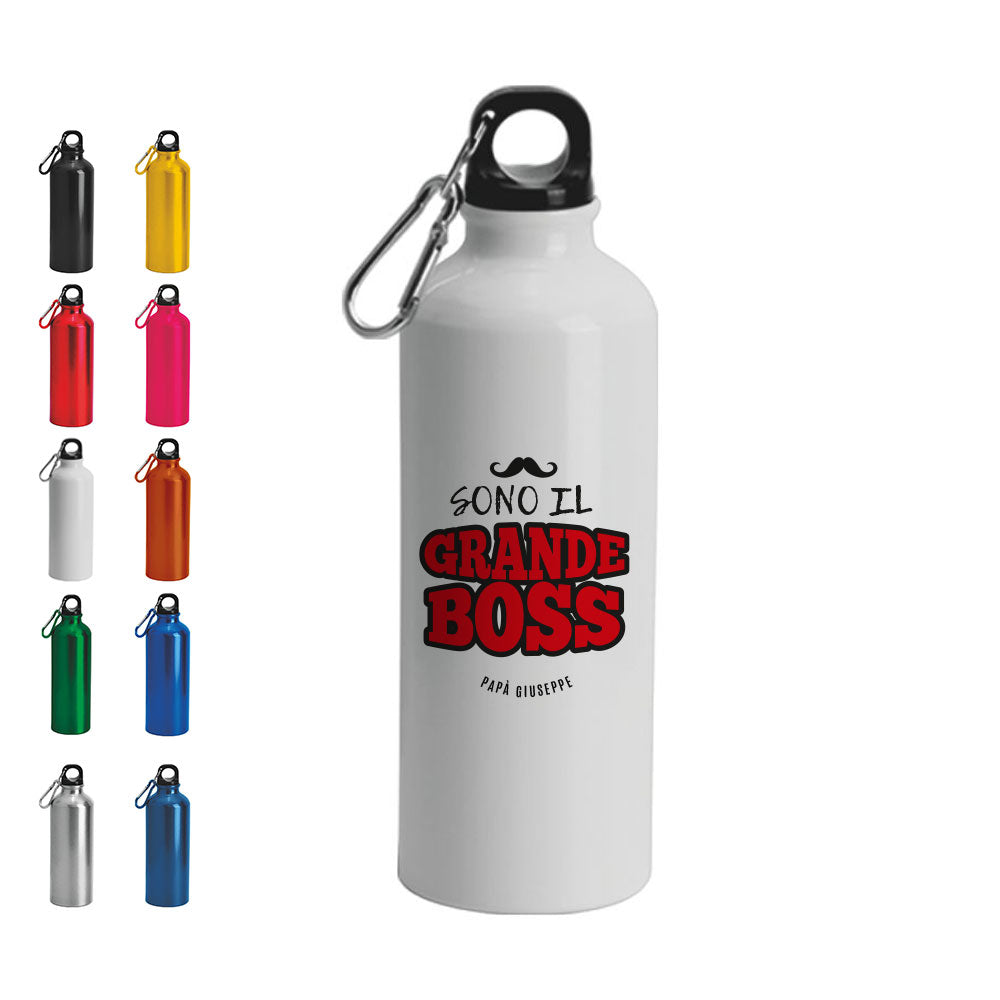 Sono il grande boss - Borraccia Ecosostenibile personalizzata con nome
