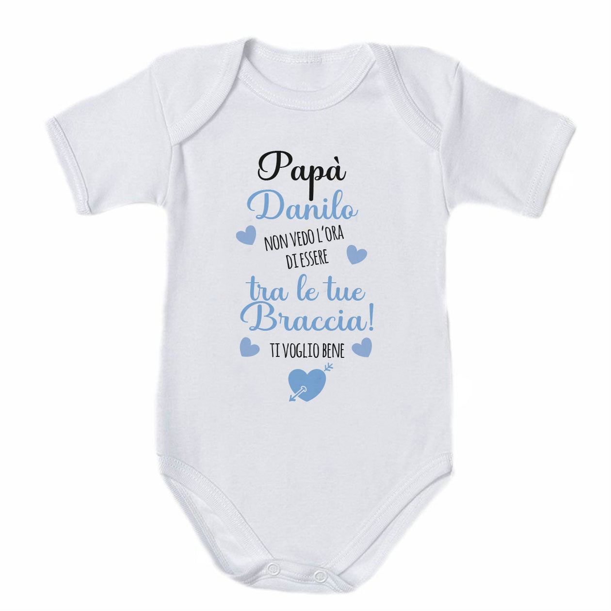 Ti voglio bene Papà - Tutina neonato - body personalizzato con nome