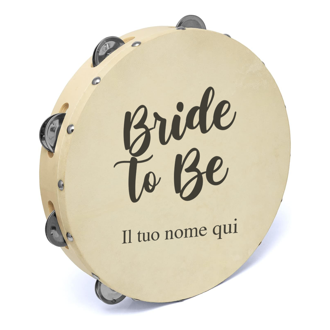 Bride to be & Team Bride - Set da 10 Tamburelli - personalizzati con nome