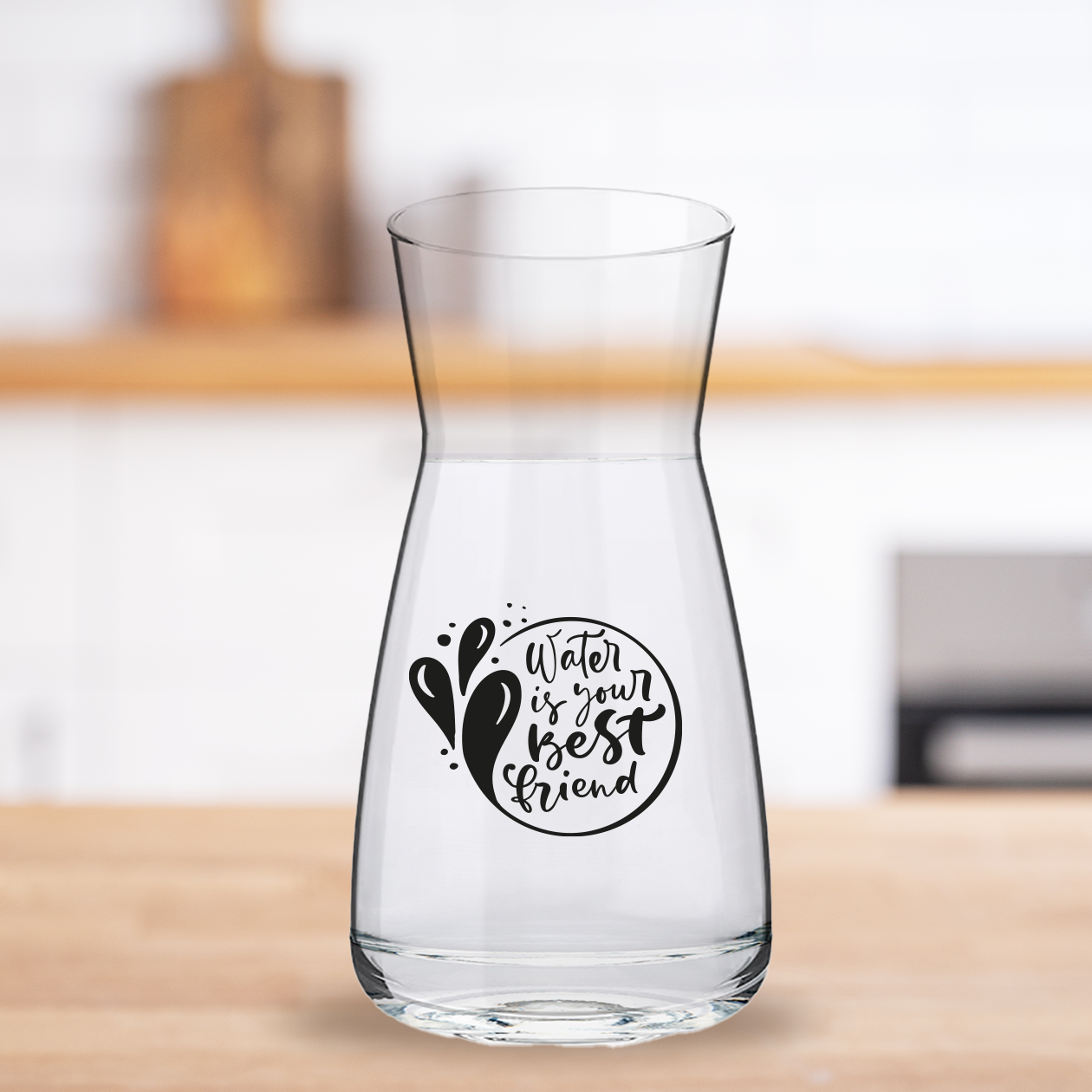 Water is your best friend - Caraffa Brocca Personalizzata Adatta ad Acqua Vino Birra Tutte le Bevande