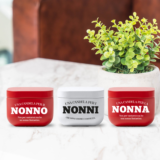 Una candela per i nonni - Set di 3 Candele Profumate