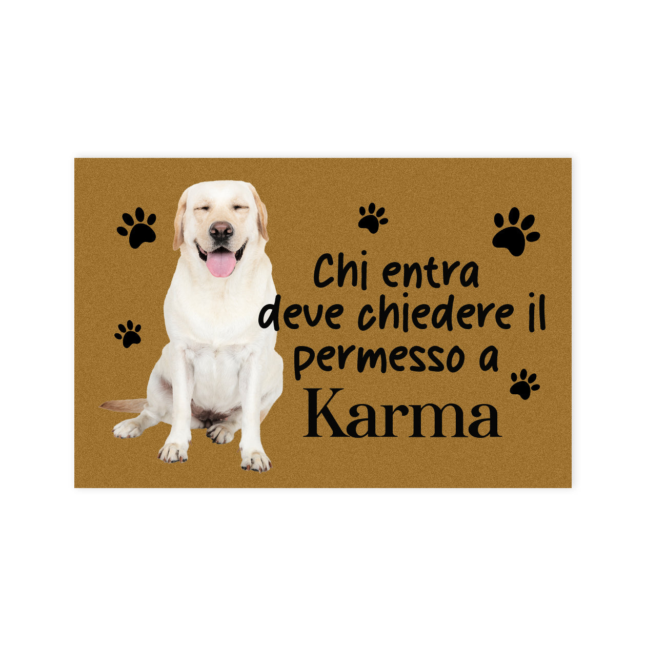 Chi entra deve chiedere il permesso - Tappeto per interni - personalizzato con nome