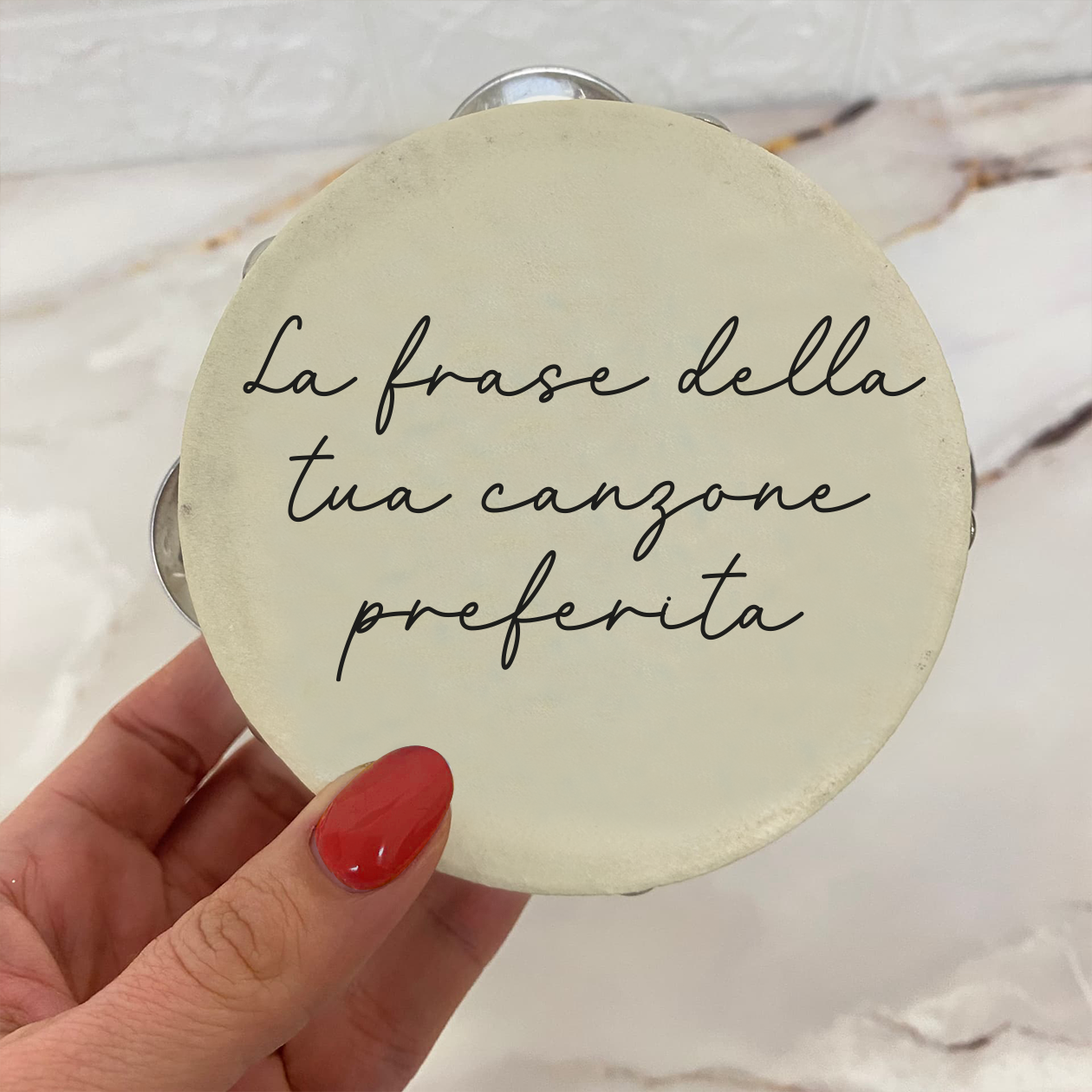 La tua frase - Set da 10 Tamburelli - personalizzati