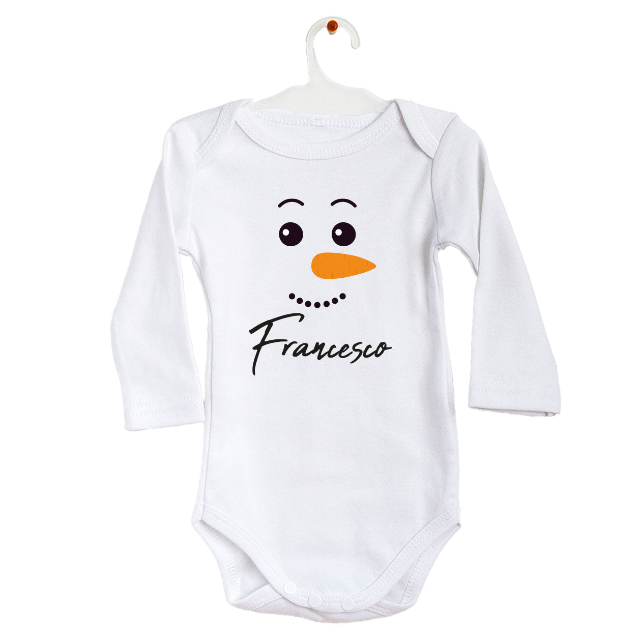 Snowman - Tutina neonato - body personalizzato con nome