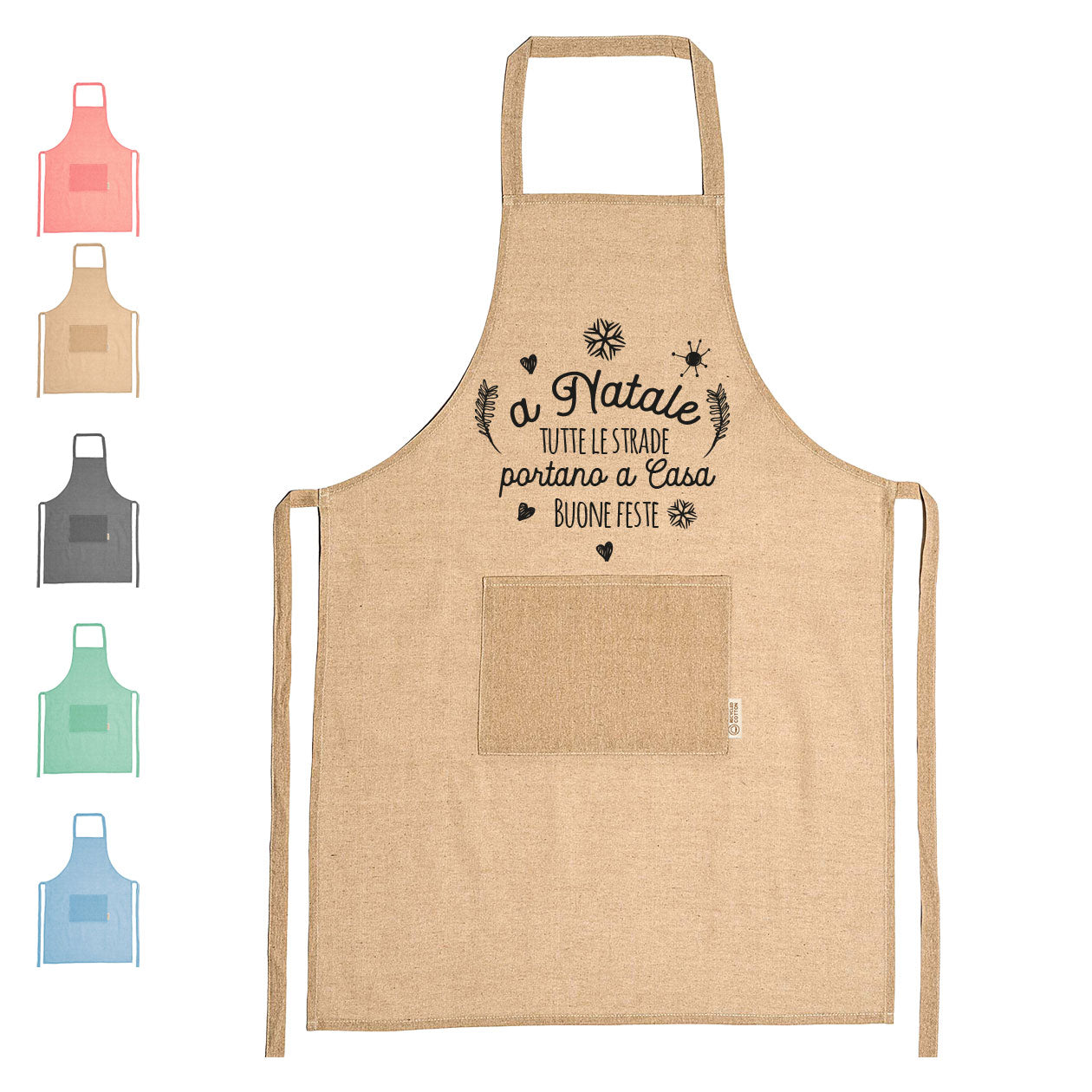 A Natale tutte le strade portano a casa - Grembiule da Cucina Natalizio
