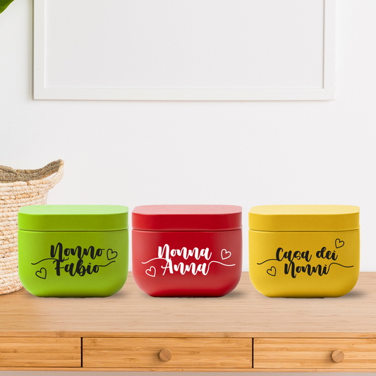 Casa dei nonni hearts - Set di 3 Candele Profumate personalizzate con nomi