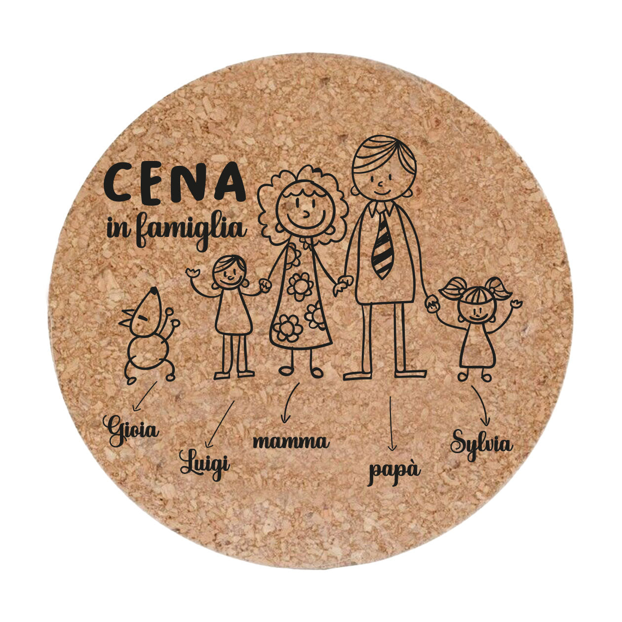 Home - Set da 3 pezzi Sottopentola in sughero naturale 19cm