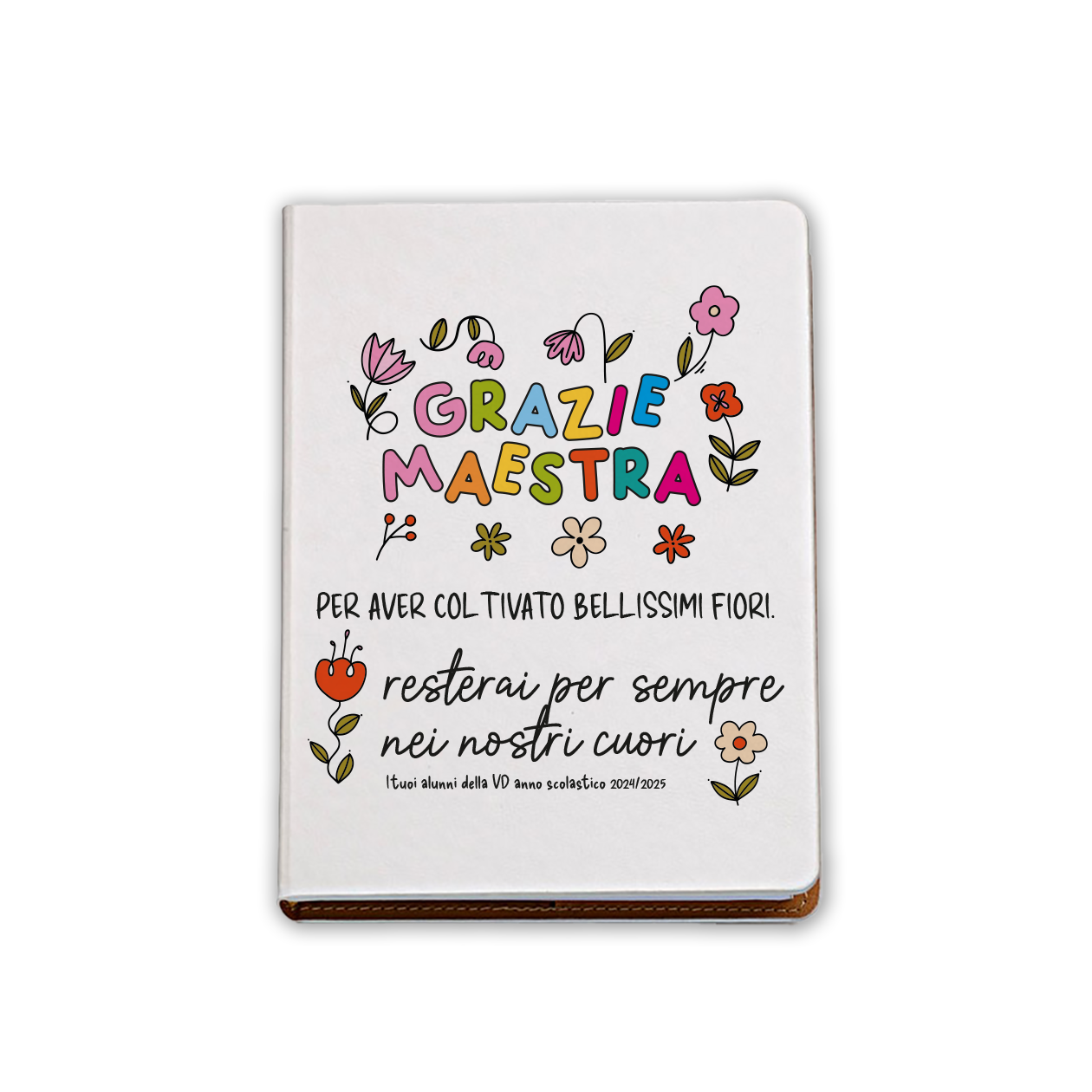 Maestra grazie per aver coltivato bellissimi fiori - Block Notes personalizzato