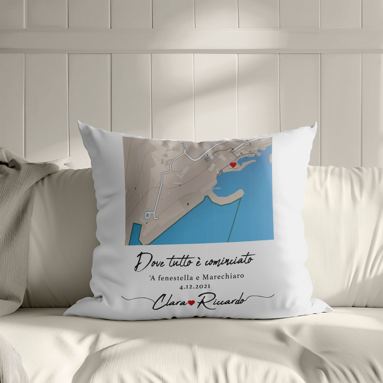 Il nostro luogo d'amore - Cuscino - idea regalo - personalizzato