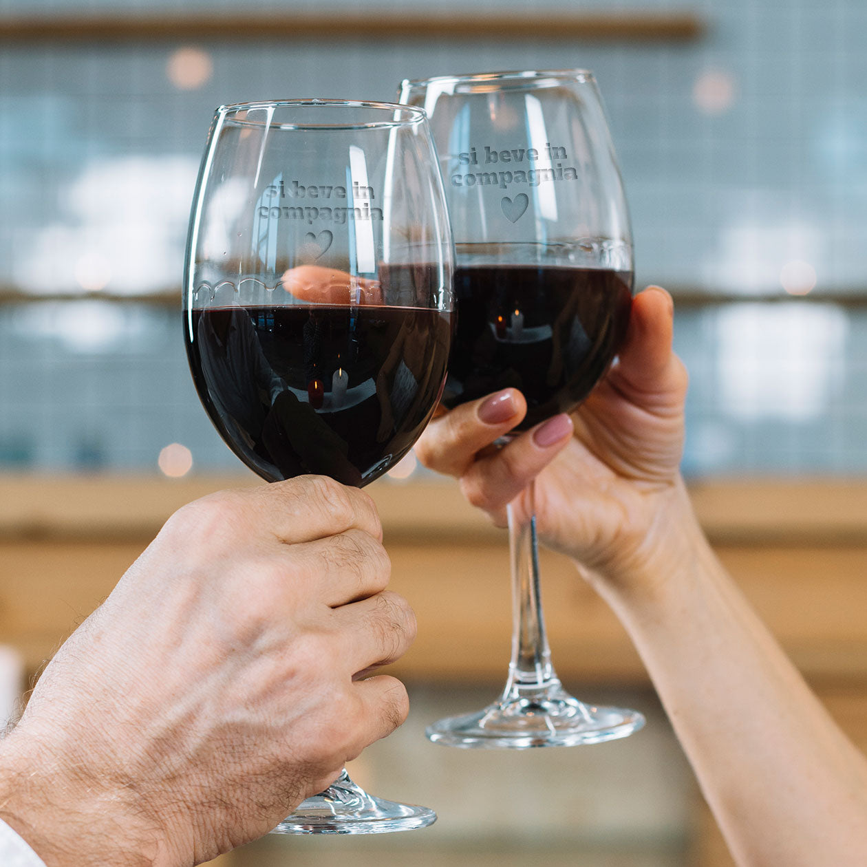 Si beve in compagnia - Coppia di Calici