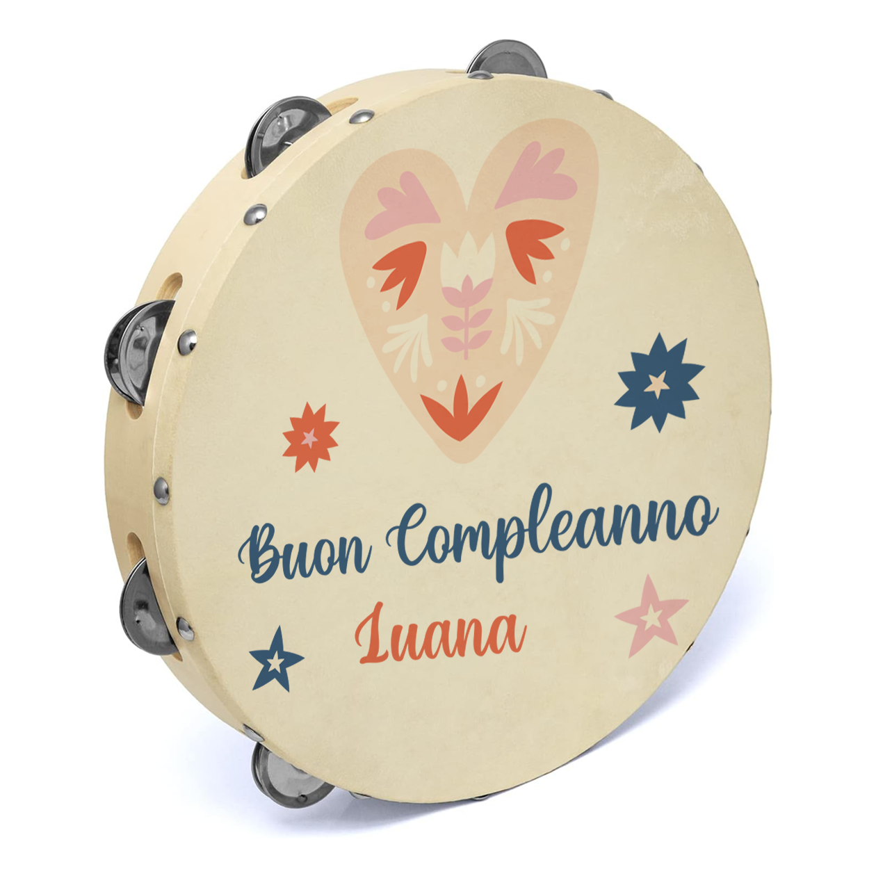 Buon Compleanno - Set da 10 Tamburelli - personalizzati con nome