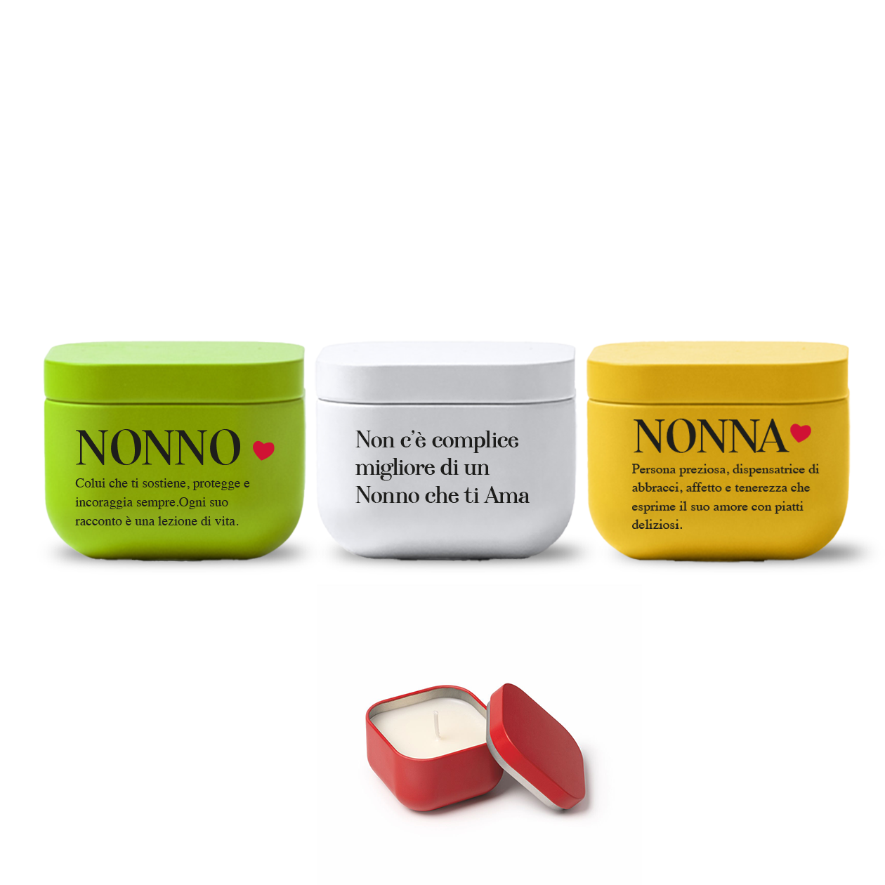 Un nonno che ti ama - Set di 3 Candele Profumate