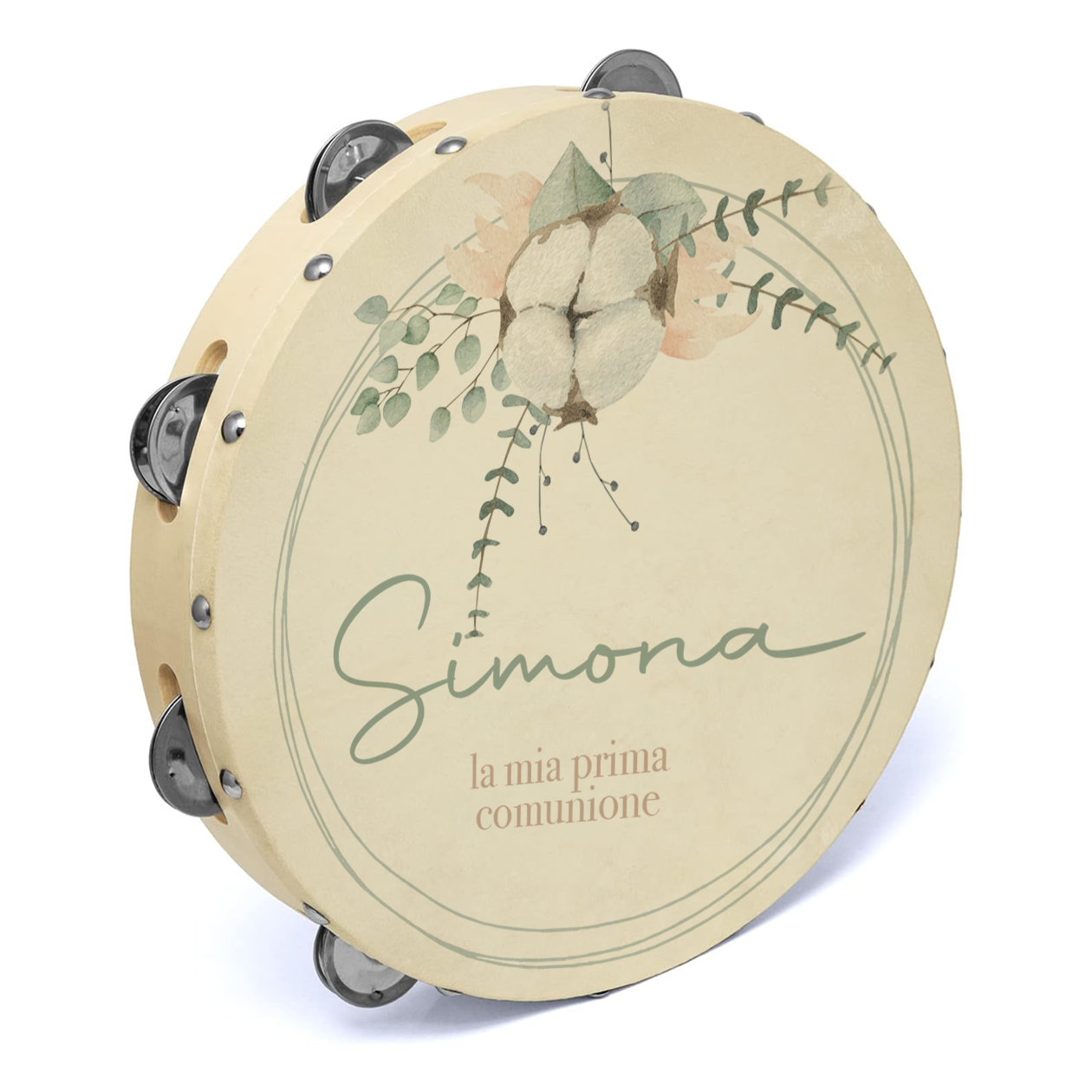 La mia prima comunione - Set da 10 Tamburelli - personalizzati con nome