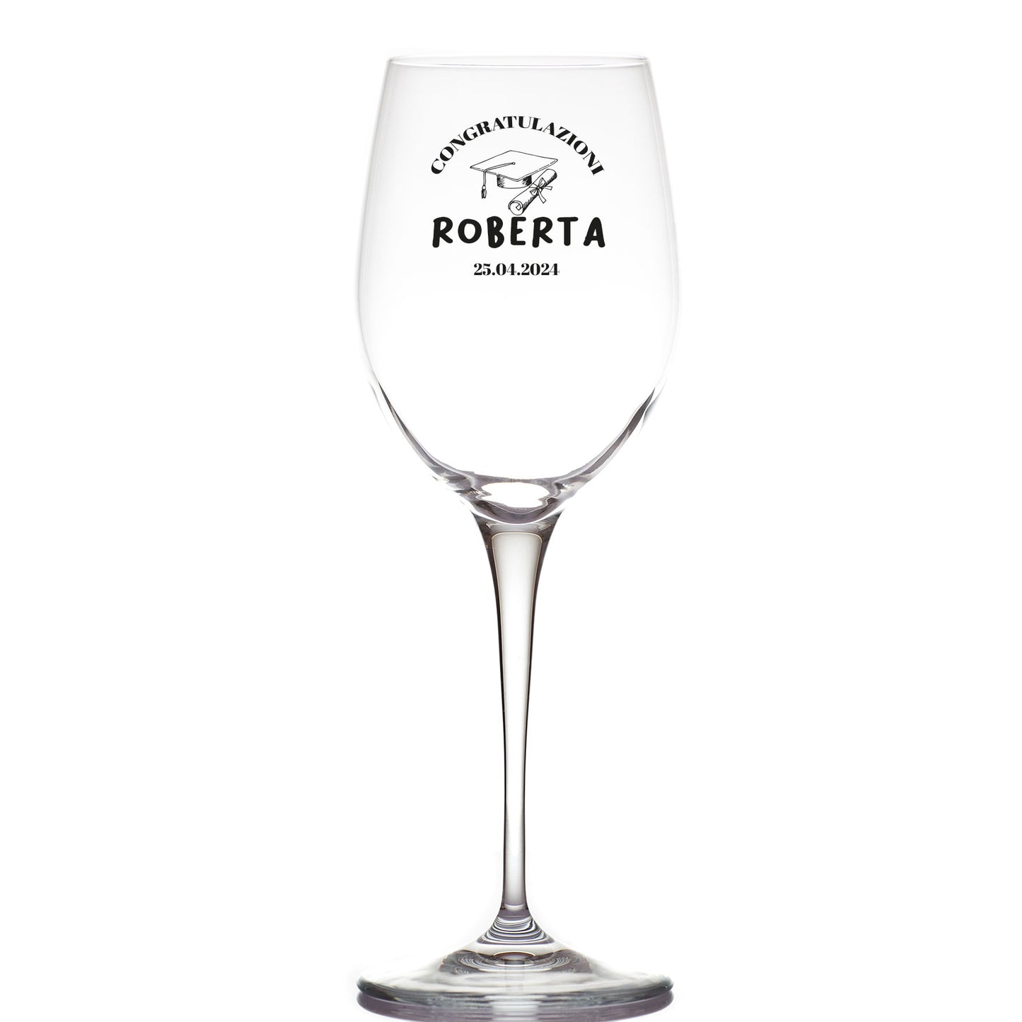 Congratulazioni - Calice Bicchiere da Vino - personalizzato