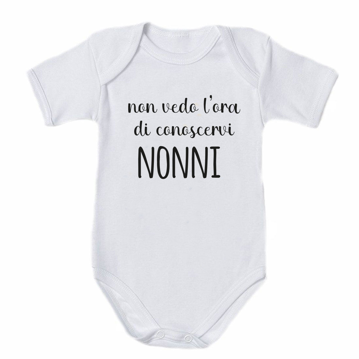 Non vedo l'ora di conoscervi, nonni - Tutina neonato - body