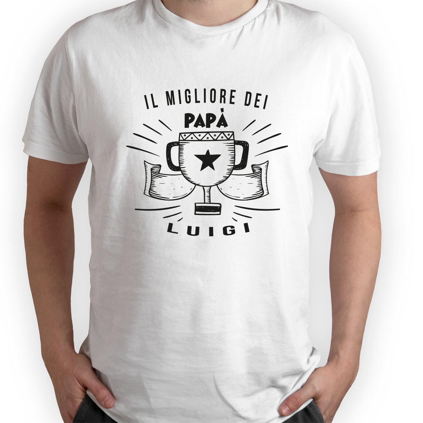 Il migliore dei papà - T-shirt - personalizzata con nome
