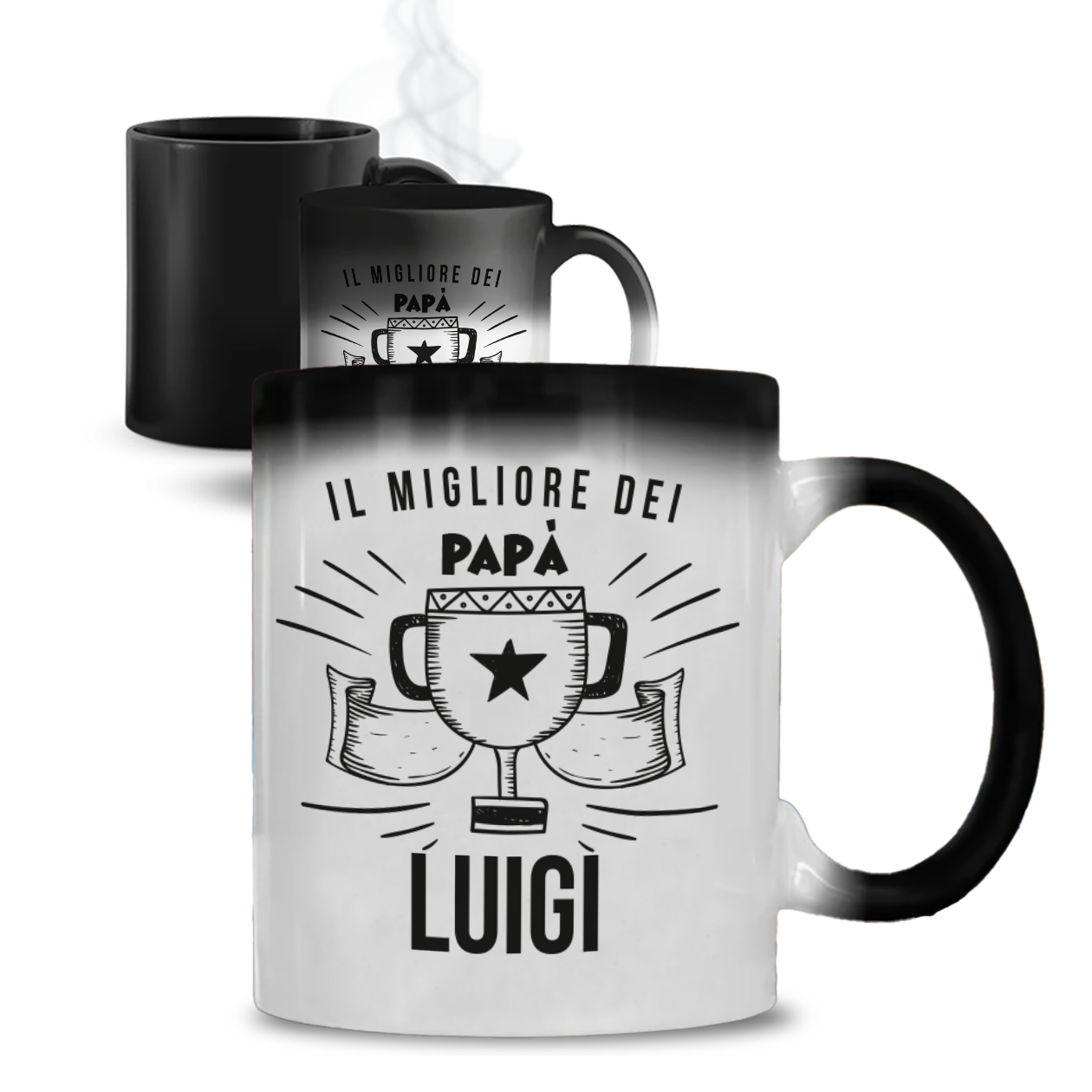 Il migliore dei papà - Tazza Magica - personalizzata con nome