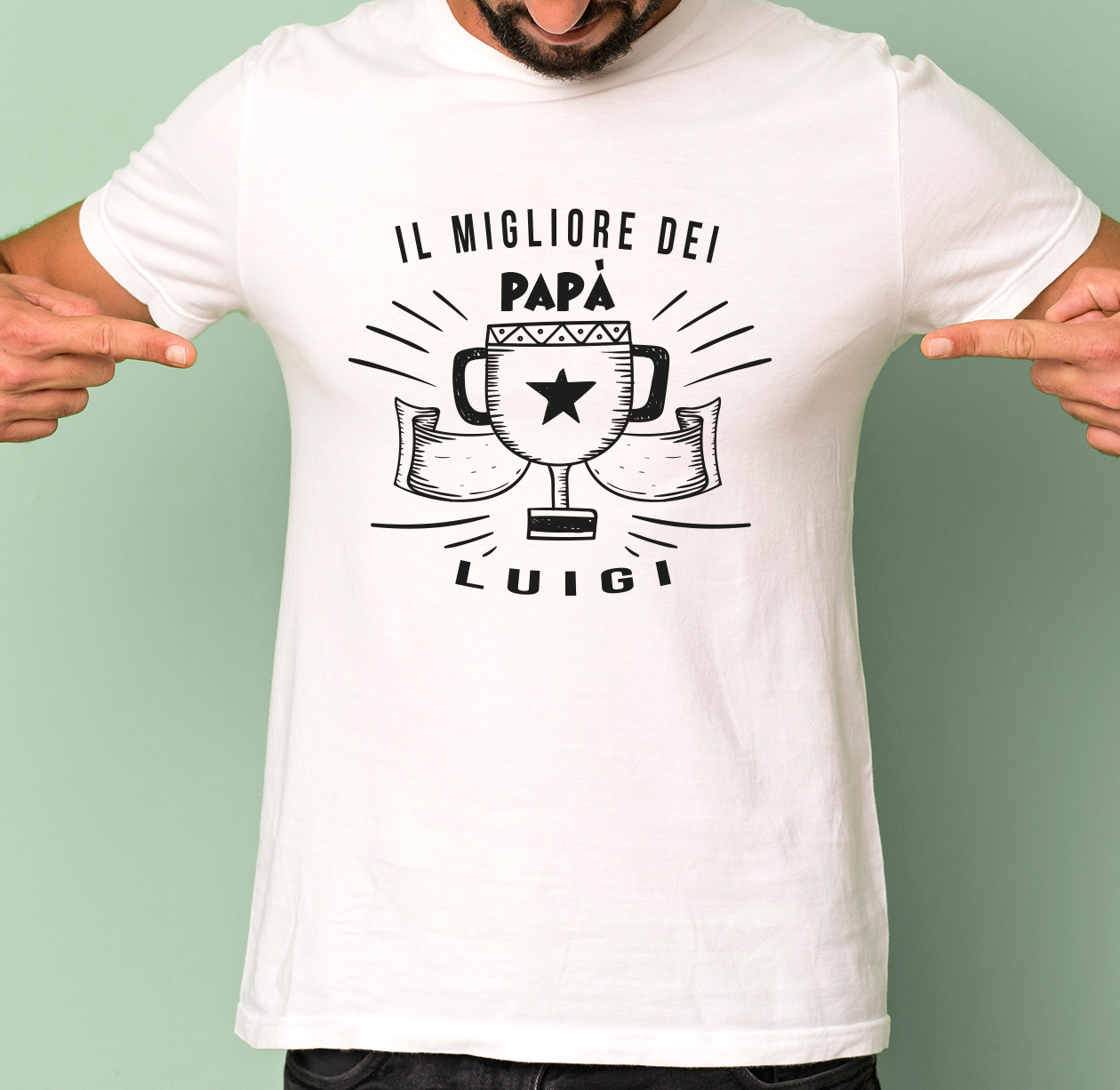 Il migliore dei papà - T-shirt - personalizzata con nome