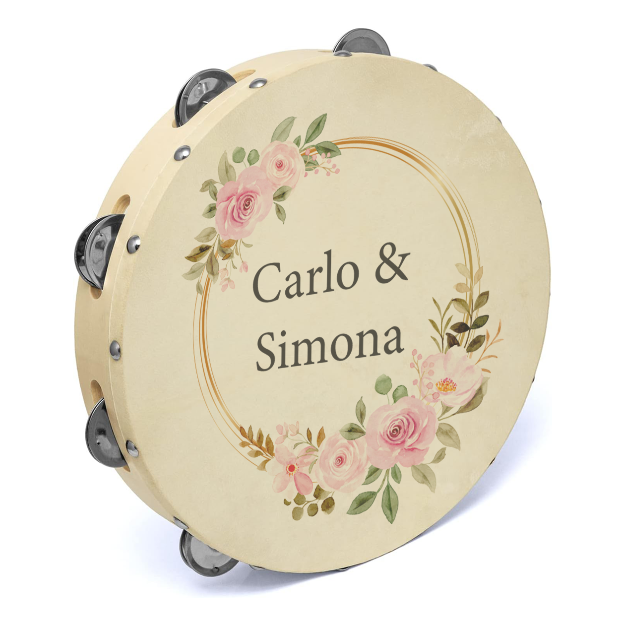 You & Me flowers - Set da 10 Tamburelli - personalizzati
