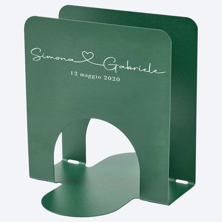 I love you - portatovaglioli da tavola - personalizzato con nomi e data