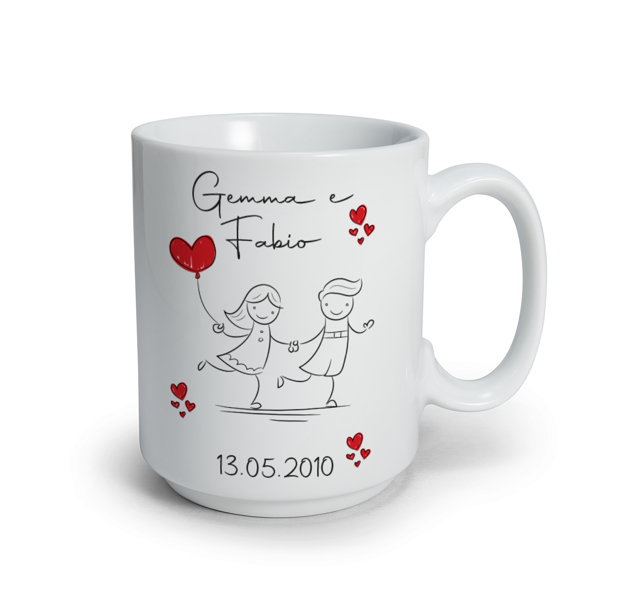 You and me - Tazza mug - personalizzata con nomi e data