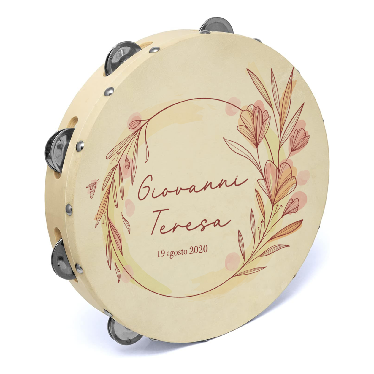 Best Couple - Set da 10 Tamburelli - personalizzati con nomi e data