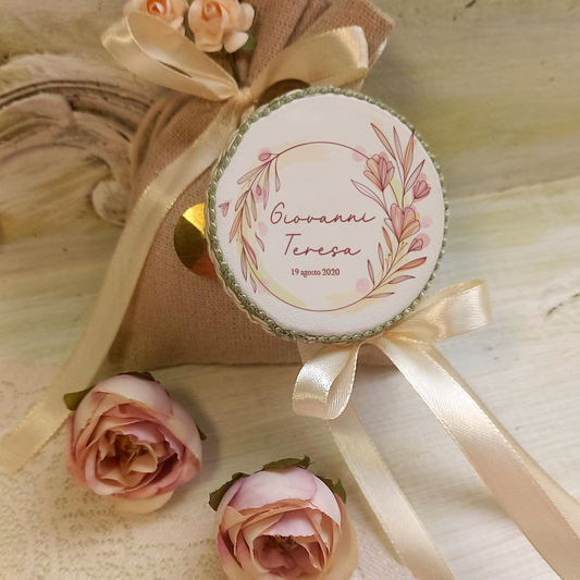 Best Couple - Set da 10 Tamburelli - personalizzati con nomi e data