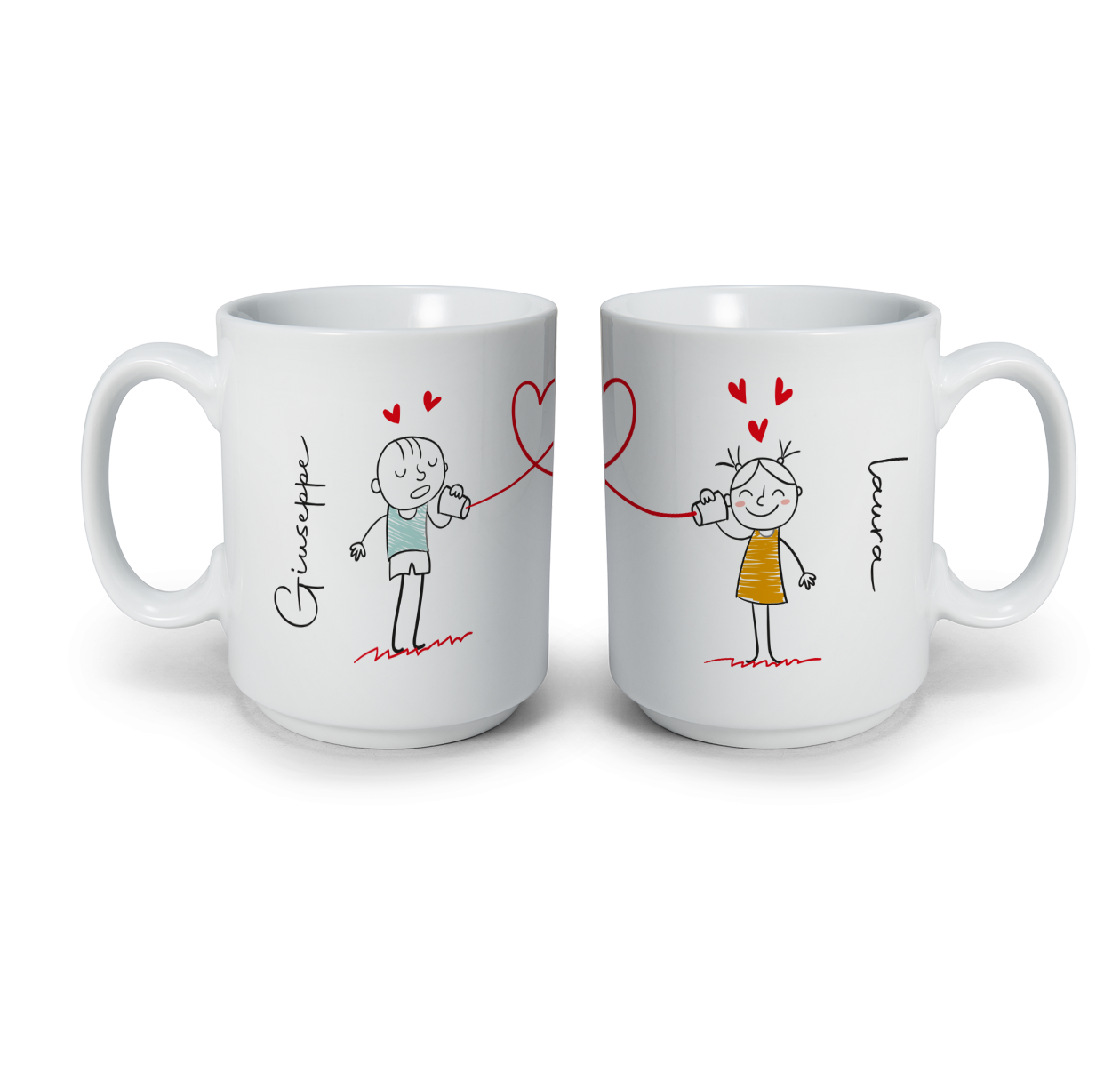 Call me - Coppia tazze Mug - personalizzate con nomi