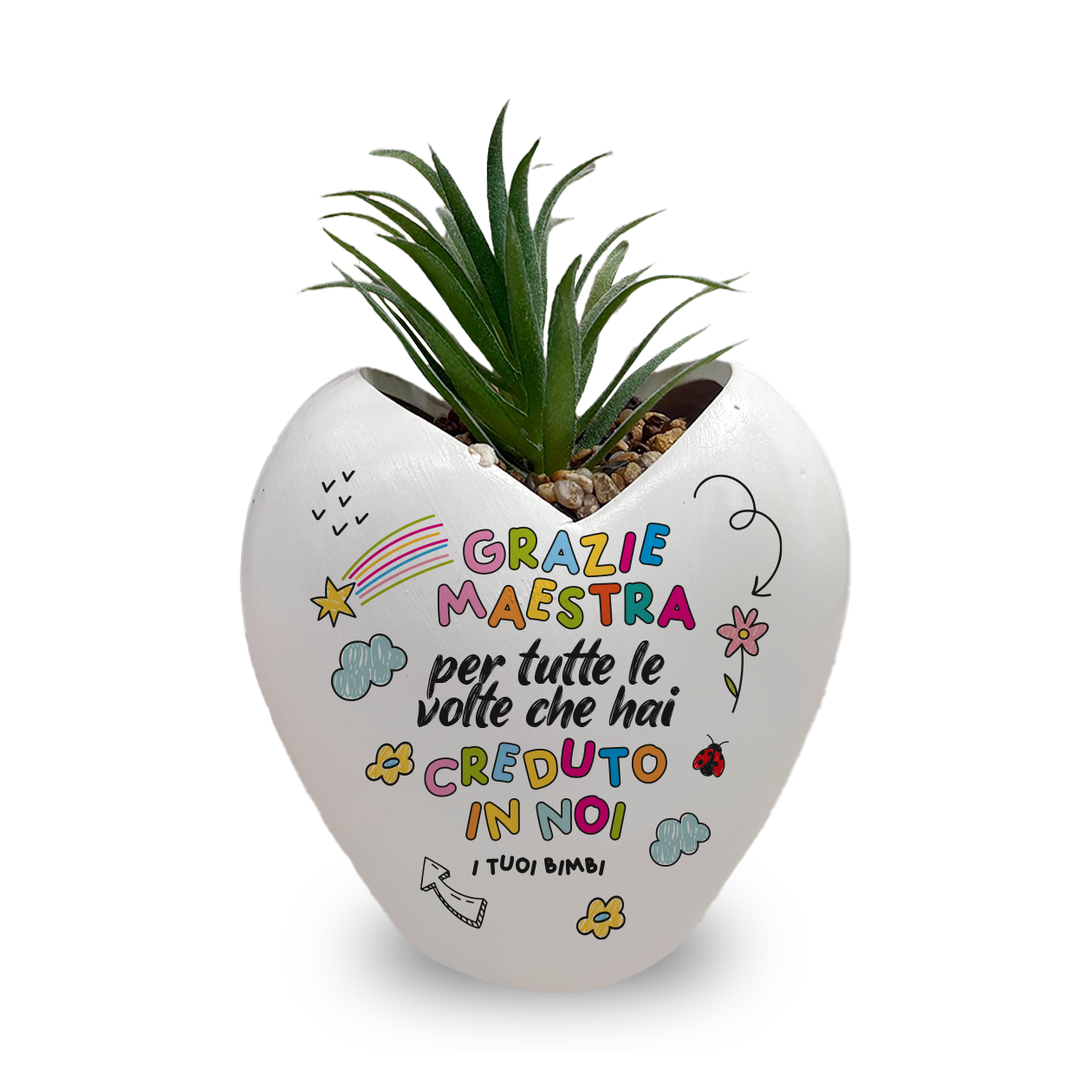 Grazie maestra per aver creduto in noi - Piantina con vaso