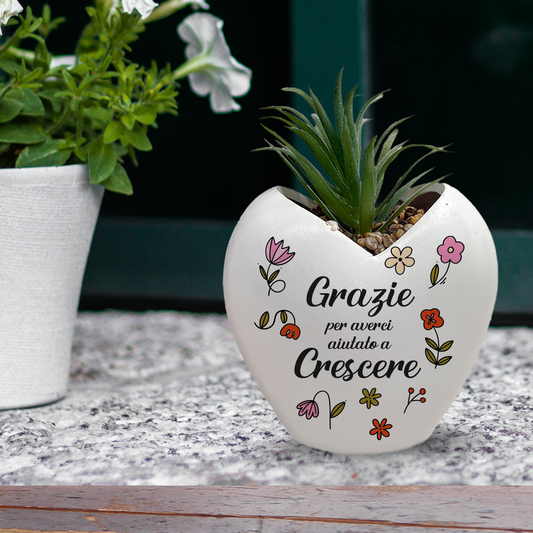 Grazie per averci aiutato a crescere - Piantina con vaso